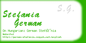 stefania german business card